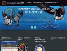 Tablet Screenshot of jungmartialarts.com